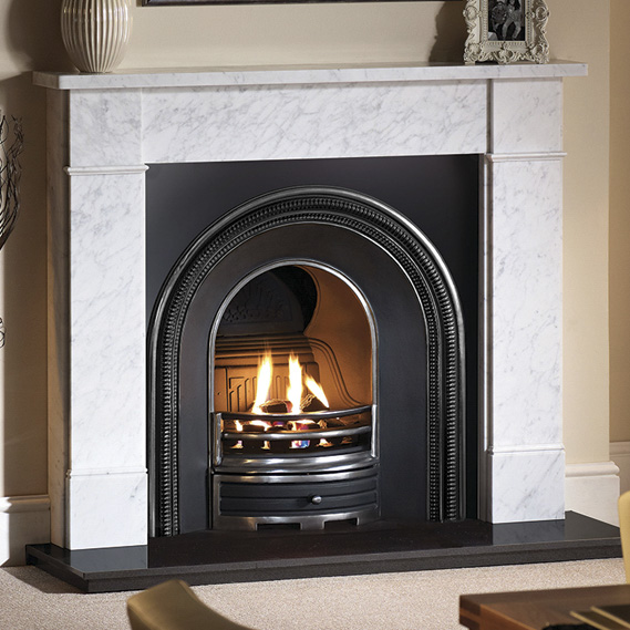 Carrara marble Flat Victorian mantel